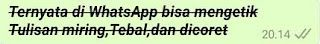 Cara Membuat Variasi Tulisan di Whatsapp (WA) 