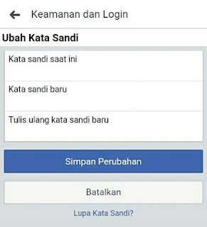 cara Mengganti Password Facebook di FB Lite