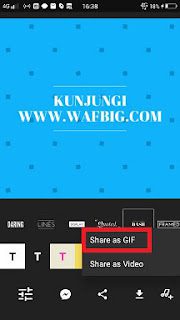 cara membuat gif tulisan bergerak di wa / whatsapp