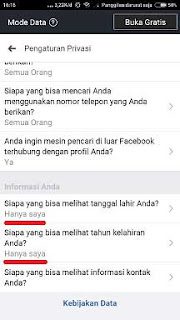 Cara Menyembunyikan Tanggal Lahir / Tahun Lahir di Facebook