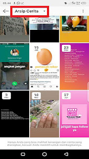 cara melihat instastory yang sudah lama berlalu pada menu arsip story