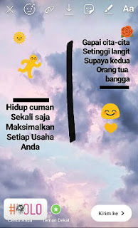 contoh instastory typography
