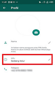 cara membuat status profil kosong atau info whatsapp kosong