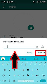 cara membuat nama whatsapp kosong