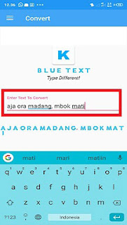 cara membuat tulisan biru di whatsapp