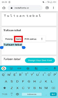 Cara Membuat Tulisan Tebal di FB Lite Android Tanpa Aplikasi