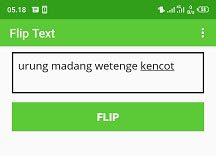 cara membuat tulisan terbalik di bio instagram dengan flip text