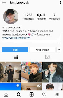Nama Akun Instagram Asli Jungkook BTS