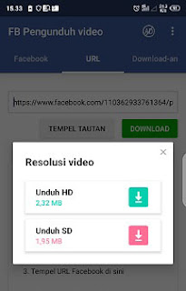 cara menyimpan video dari facebook lite ke galeri menggunakan aplikasi