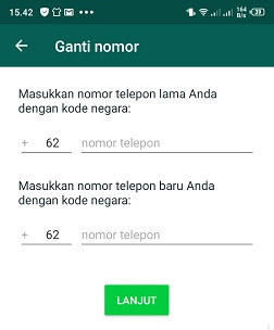 cara pemberitahuan ganti nomor whatsapp baru