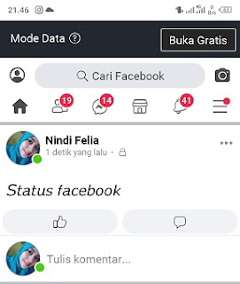 cara membuat tulisan miring di facebook lewat hp