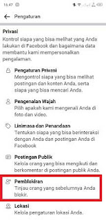 Cara Melihat Daftar Blokiran Di FB Lite Android