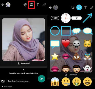 cara buat lingkaran di foto whatsapp