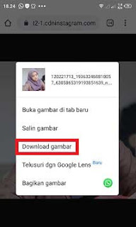 cara mengambil foto profil di instagram lewat hp