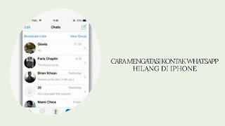 Cara Mengatasi Kontak WhatsApp Hilang di iPhone