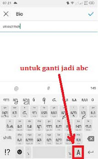 cara membuat tulisan aksara jawa di bio instagram