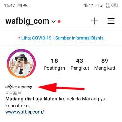 Cara Membuat Tulisan Latin Di Nama IG