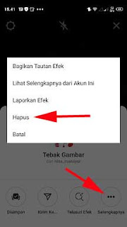 cara menghapus filter yang disimpan di instagram