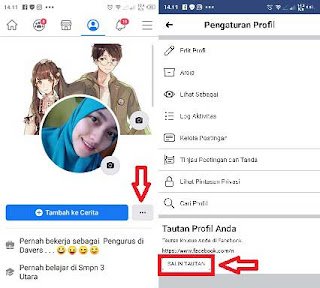 cara copy url profil facebook di android