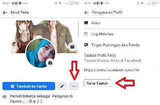 cara salin link profil facebook lite