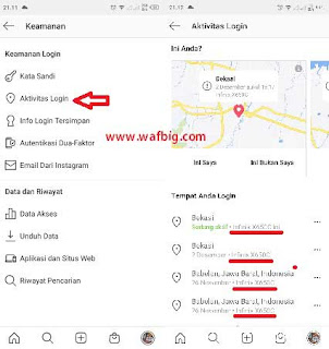 cara mengetahui instagram kita login di hp lain