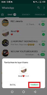 cara menampilkan whatsapp di layar utama hp android