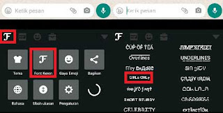 cara membuat tulisan kecil diatas huruf di whatsapp