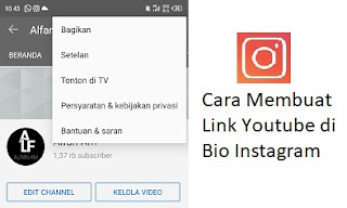 Cara Membuat Link Youtube di Bio Instagram