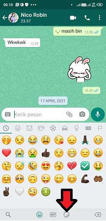 cara menghapus stiker whatsapp yang tersimpan