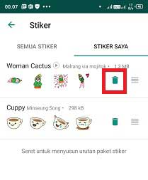 cara menghapus stiker wa yang tersimpan