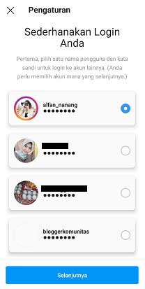 cara login multi akun instagram