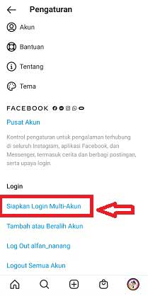 cara login multi akun instagram