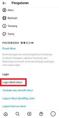 cara login multi akun instagram