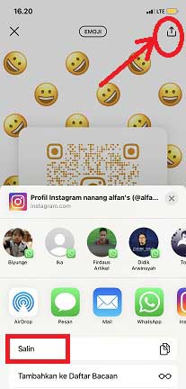 Cara Copy Link Instagram sendiri di iPhone