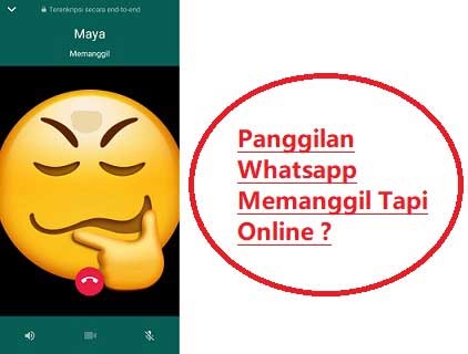 Panggilan Whatsapp Memanggil Tapi Online