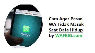 Cara Agar Pesan WA Tidak Masuk Saat Data Hidup