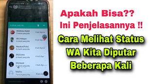 cara menampilkan jumlah pemutaran di wa