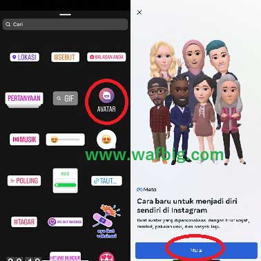 Cara Membuat Stiker Avatar Wajah Sendiri instagram