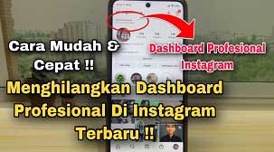 Cara Menghilangkan Dashboard Profesional Di Instagram