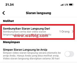 Cara Menyembunyikan Live IG Dari Orang Tertentu