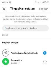 Cara Membagikan Catatan Di Instagram