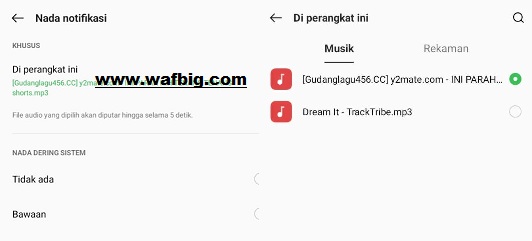 Cara Mengubah Nada Dering WA Dengan Lagu Sendiri di hp oppo