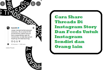 cara bagikan threads di instagram