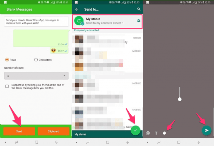 Cara membuat info whatsapp kosong tanpa aplikasi