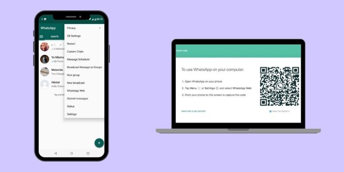 Cara keluar dari whatsapp web di laptop