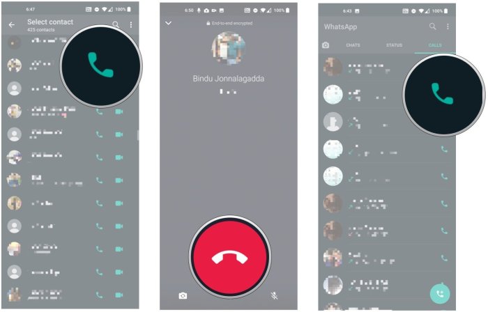 Whatsapp calling android